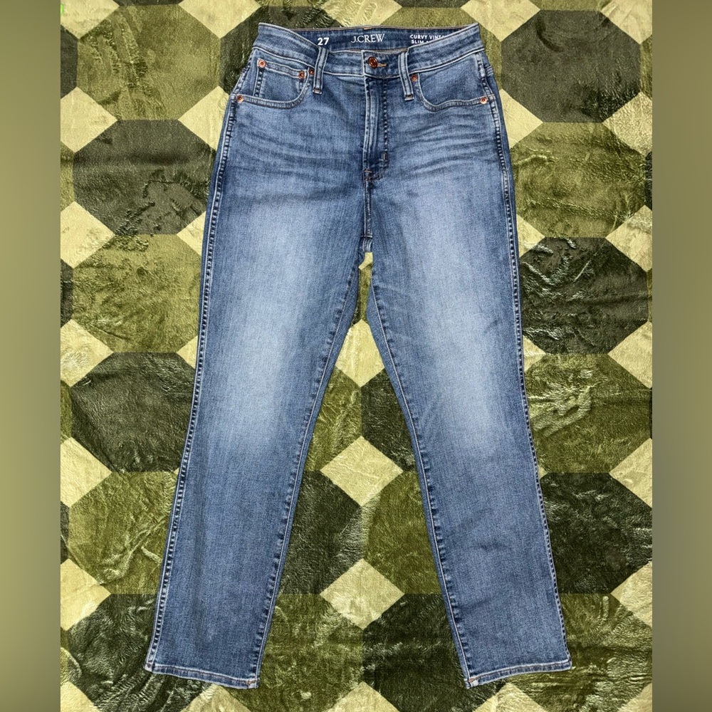 J. Crew Curvy Vintage Slim Straight Jeans Size 27